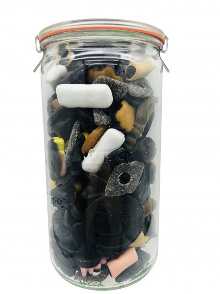 Lakritz Mischung im Weck-Glas 1kg