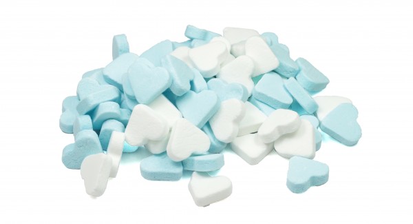 Pfefferminzherzen Blau-Weiß
