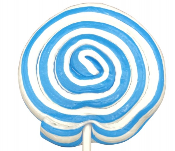 Spiral Lolly Türkis/Weiss 80g